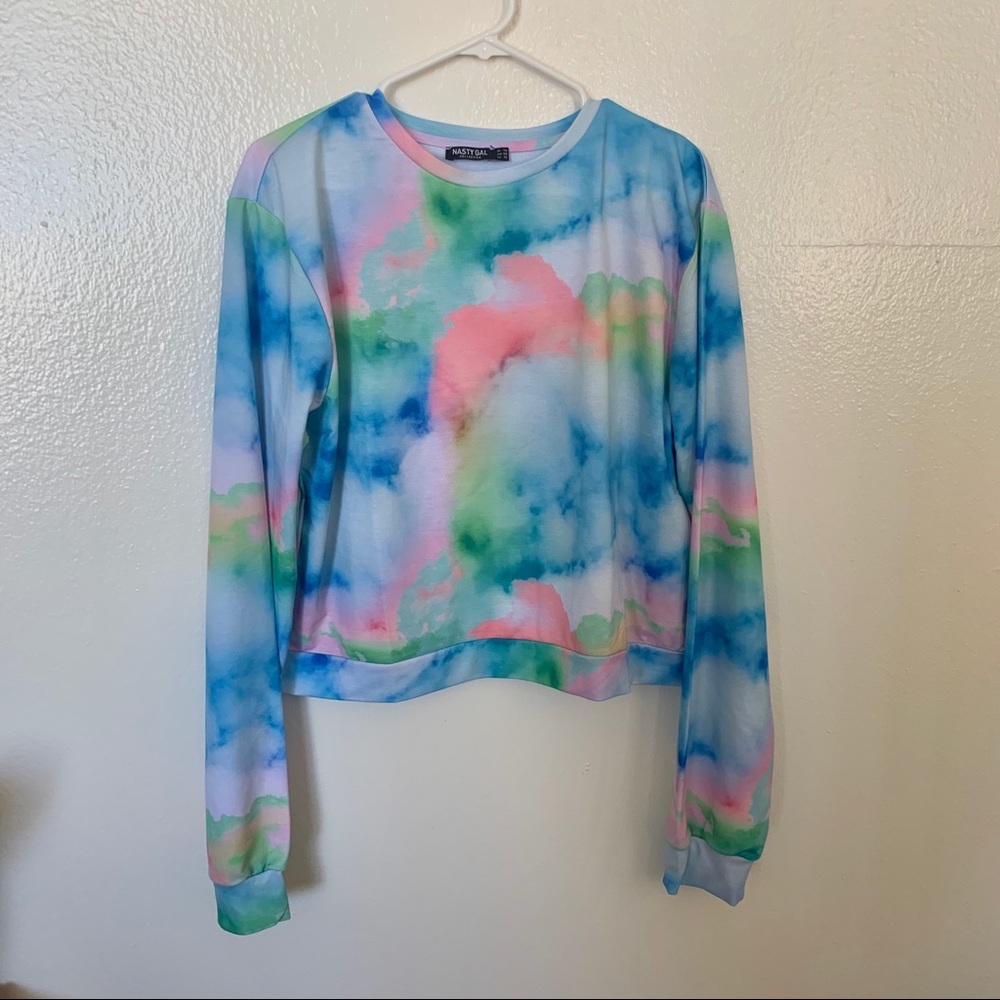 Nastygal tie dye sweater size 10